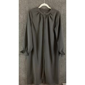 J.Crew Women's Black Dark Academia Schoolhouse Victorian Shirt Dress Tie Waist